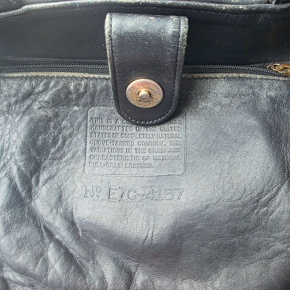 Vintage Coach Waverly Soho Buckle Shoulder Bag Black Leather Bucket 4157 Y2K - Picture 3 of 11
